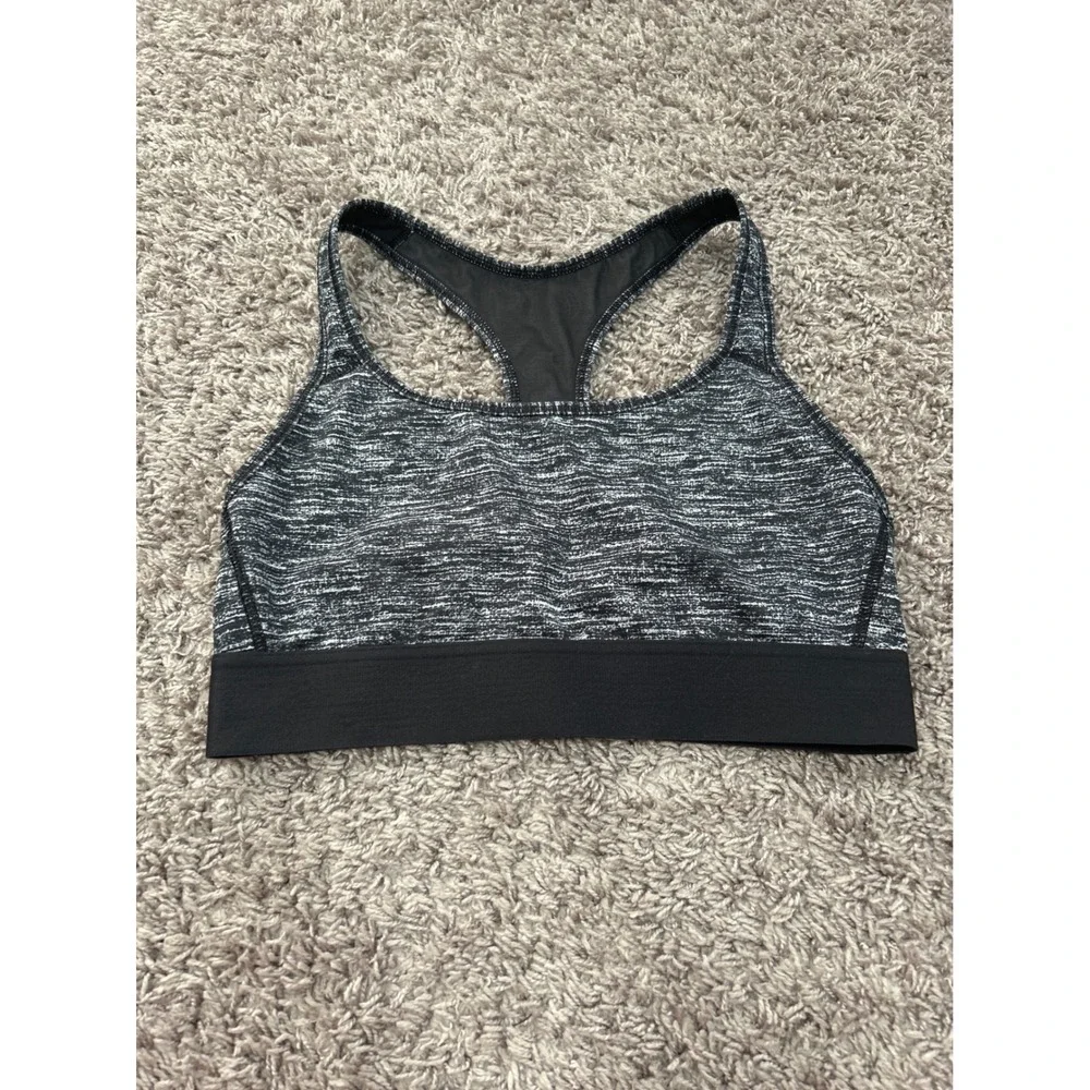 Victoria Sport Racerback Sports Bra Gray Black Small